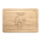 Halloumi Looking Gouda Cheese Joke Rectangular Wooden Chopping Board Funny Joke