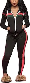 Nimsruc Two Piece Outfits For Women Jogging Suits Casual Sweatsuits Jogger Tracksuits Long Sleeve Zipper Matching Sets