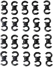 ANCLLO 20 pcs Rotating S-Hook Clips Hook Shift Cable Housing Fixing Holder Guide Cycling Bike Bicycle MTB Brake Gear Cable