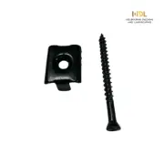 100 x BLACK SS CLIP & 50MM BLACK STAINLESS STEEL SCREWS FOR COMPOSITE DECKING EK