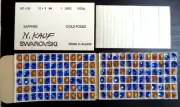 10 X 8MM SWAROVSKI SAPPHIRE GLASS RHINESTONE WAREHOUSE ORIG BOX 1 GROSS!!! LS44