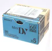 NOS BOX OF 5 SONY DVM60EX2 DV SP60/LP 90 HD MINI VIDEO CASSETTES