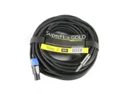 SuperFlex GOLD SFS-50NQ-SD 16 Gauge Twist Lock to 1/4" Speaker Cable 50' -...