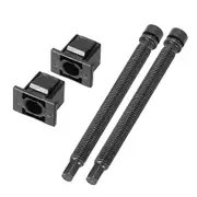 2Set Car Lamp Headlight Adjusting Screw Crown Set Left or Right Side for YJ 1987-1995 Replaces 55054844 Black