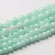 Natural Green Amazonite Smooth Round Beads Size 6mm 8mm 10mm 12mm 15'' Strand