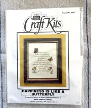 Better Homes and Gardens HAPPINESS IS LIKE A BUTTERFLY 29547 Cross Stitch Kit
