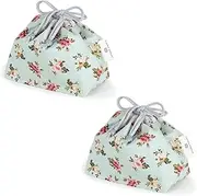 Laura Ashley N3486402 Ena's Garden 2-Piece Set, Stylish, Kids, Medium, Gusseted, Bento Bag, Kids, Lunch Bag, Lunch Bag, Kindergarten, Toddler Lunch Bag, Stylish