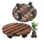 with Wheels Rolling Plant Stand Wooden Plant Pots New Flower Pot Tray Outdoor