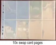 8-Pocket Pages (Set of 10) for Playing Swap Cards Photocards Album Binder Folder
