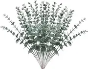 24pcs Eucalyptus Stems Decor Artificial Eucalyptus Leaves Stems， Touch Leaf Faux Branches for Home Office Flowers Bouquet Centerpiece Wedding Celebrate Decoration (Green)