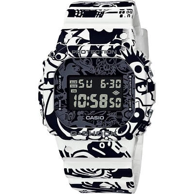 Casio Men's Digital Watch G-shock G-Universe Black and White Strap DW-5600GU-7CR