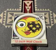 Keith Campbell Clock 10” Digitech Moon Stars Art 90s Vtg NIB T24