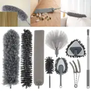 9 Pcs Microfiber Feather Duster Bendable Duster with Extendable qieta