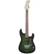 Charvel MJ SD1 24 HSH Electric Guitar w/Floyd Rose, Transparent Green Burst