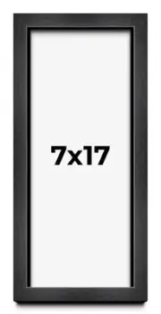 7x17 Shadow Box Frame Grey Charcoal Black | 0.875 Inches Deep | Solid Wood Shado