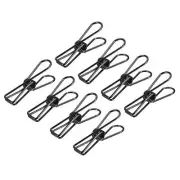 Tablecloth Clips, 32mm Carbon Steel Clamps for Fixing Table Cloth, Black 16 Pcs