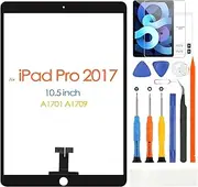 Screen Replacement for iPad Pro 10.5 2017 Touch Screen for iPad Air 3 Touchscreen Digitizer for iPad A1701,A1709,A2153,A2123 Glass with Repair Tools (Black,Without Home Button,Not LCD)