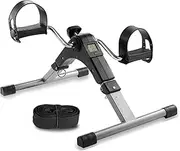 Mini Cycle Pedal Exerciser with Adjustable Resistance and Digital Display - Suitable for Light Exercise of Legs & Arms, and Physiotherapy at Home
