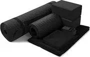 BalanceFrom 7-Piece Set - Include Yoga Mat with Carrying Strap, 2 Yoga Blocks, Yoga Mat Towel, Yoga Hand Towel, Yoga Strap and Yoga Knee Pad, Multiple Options
