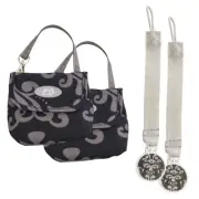 2pk Demdaco Pacifier Pouches LillyBit Baby Bag For Mom Small Holder Travel Tote