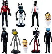 9pcs Skibidi Toilet Mini Figures - Action Figures Set & Cake Toppers