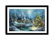 Christmas Landscape Art Framed print