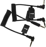 GREENADSCAPE 2pcs Mic Cable Patch Cable Trrs Cable to Trrs Coiled Headphone Cable