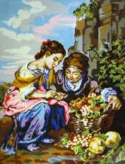 "Life" Printed Canvas for Cross Stitch Tapestry Embroidery 10504
