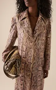 [Dries Van Noten] Sequined Snake-Print Coat