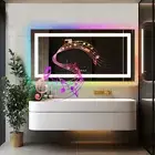 1.2M Large Bluetooth LED Bathroom Mirror 11 Colors RGB Anti-fog Makeup Mirror AU