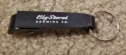 Big storm beer Brewing Keychain Bottle Opener plastic Tampa FL Logo black