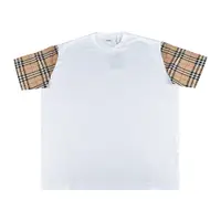 在飛比找蝦皮商城優惠-BURBERRY VINTAGE 格紋拼接設計純棉寬鬆短袖T