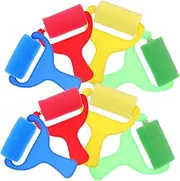 Mini Paint Rollers for Boys and Girls 8pc Sponge Rollers Set Bright Colors Safe Fun for Art Craft