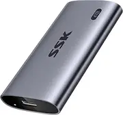 SSK Portable SSD 4TB Up to 2000MB/s External Solid State Drives, External USB 3.2 Gen2X2 NVMe SSD Hard Drive, Ultra Low Power Consumption for iPhone 15/MacBook/Pro/OTG Phone/Laptops