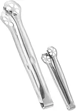 CONGARTENO 2pcs Chef Tongs Salad Tongs Set Stainless Steel Non-Slip Grip for Kitchen