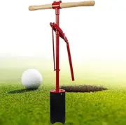 Golf Putting Green Hole Cutter, Golf Hole Digger Cutter Green Lever, Putting Green Lever Action Hole Cutters Punch Machine, Manual Golf Hole Case Cutter with Handle for Putting Greens