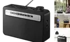 Portable AM FM SW Radio with Bluetooth, AC Plug in/USB C/D Battery Black