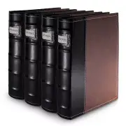 Bellagio-Italia CD/DVD Storage Binder - Brown - Leather - 4 Pack
