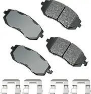 Akebono-ACT929A Ultra-Premium Ceramic Front Disc Brake Pads, GREY