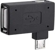 OTG Adapter, 90* L Angle USB Port Adapter, Micro OTG Cable Compatible with Firestick 2nd Gen, 3rd Gen and 4K, Android Smartphones, Tablets, Rii, Logitech Keyboards, SNES, NES