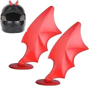 Motorcycle Head Horns, Motorcycle Head Protective Horns Suction Cup Devil Wings, Ski Head Protector Decorative Ornament