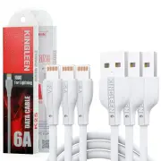 [3 Pack] Kingleen (K25) 6A USB to Lightning Fast Charging Data Cable Cord For Apple iPhone iPad iPod