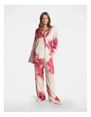 [Decjuba] Millie Satin Wide Leg Pant in Blurred Floral