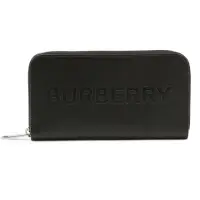 在飛比找momo購物網優惠-【BURBERRY 巴寶莉】LOGO拉鍊皮革長夾