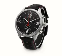 在飛比找Yahoo!奇摩拍賣優惠-瑞士TISSOT天梭手錶Chrono XL 不銹鋼皮革錶帶石