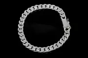 Mens Miami Cuban Link Bracelet Solid 925 Sterling Silver Diamond Cut Handmade