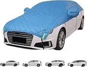 Hail Protector Car Cover,Padded Hail Car Cover Protection,Outdoor Waterproof Cars Covers All Weather for Snow Rain Dust Hail Protection (Blue,Hatchback)