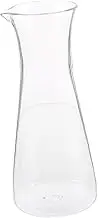 GRIRIW Clear Acrylic Wine Carafe Decanter Transparent Beverage Dispenser for Red Wine Spirits and Drinks for Dinner Parties and Weddings