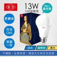 在飛比找樂天市場購物網優惠-旭光 高光效 LED燈泡 13W E27燈泡 全電壓燈泡 6