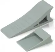 Quality Clever Decorative Rubber Door Stopper, Tall and 1 Pack, Gray